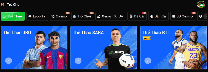 các sản phẩm JBO